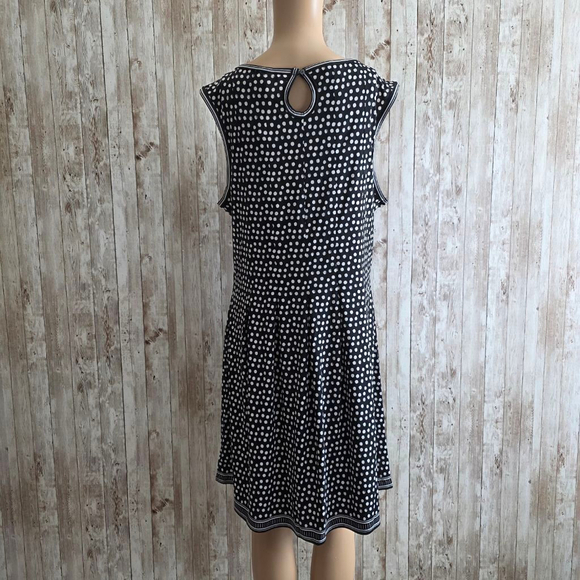 Max Studio Black White Polka Dot Petite XLP Sleeveless Dress - Picture 5 of 11